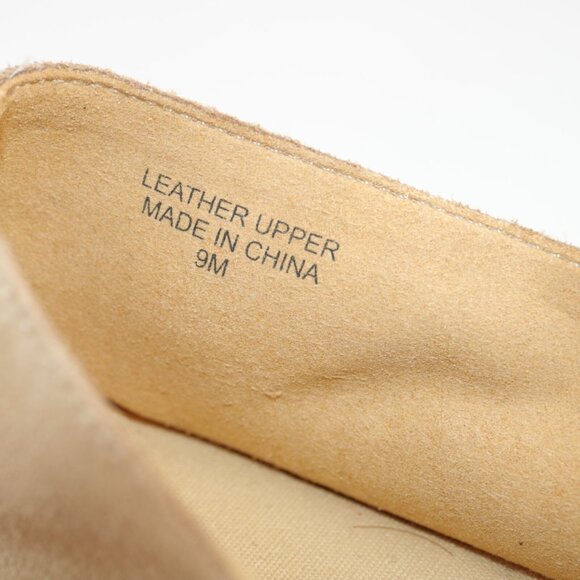 Talbots Womens Izzy Espadrilles Flat Size 9 Tan Nude Suede Ruffle Slip On Shoe - Picture 11 of 12